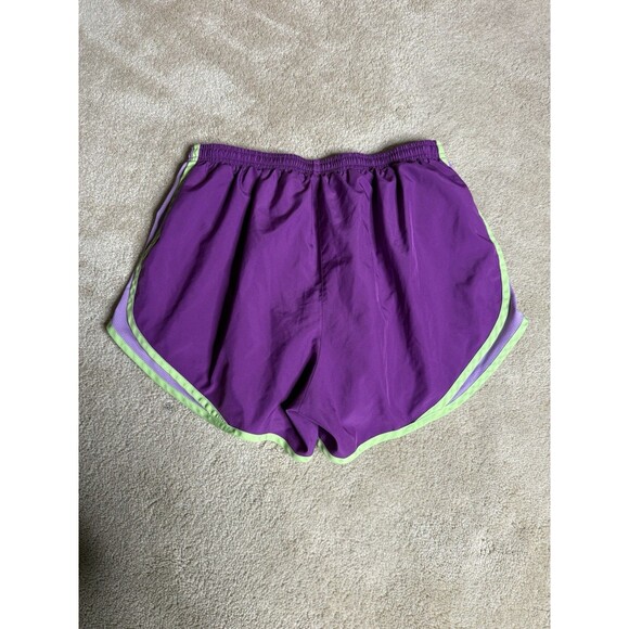 Women’s L- Nike Dri-fit Tempo Running Shorts Purple/Green - Picture 2 of 3